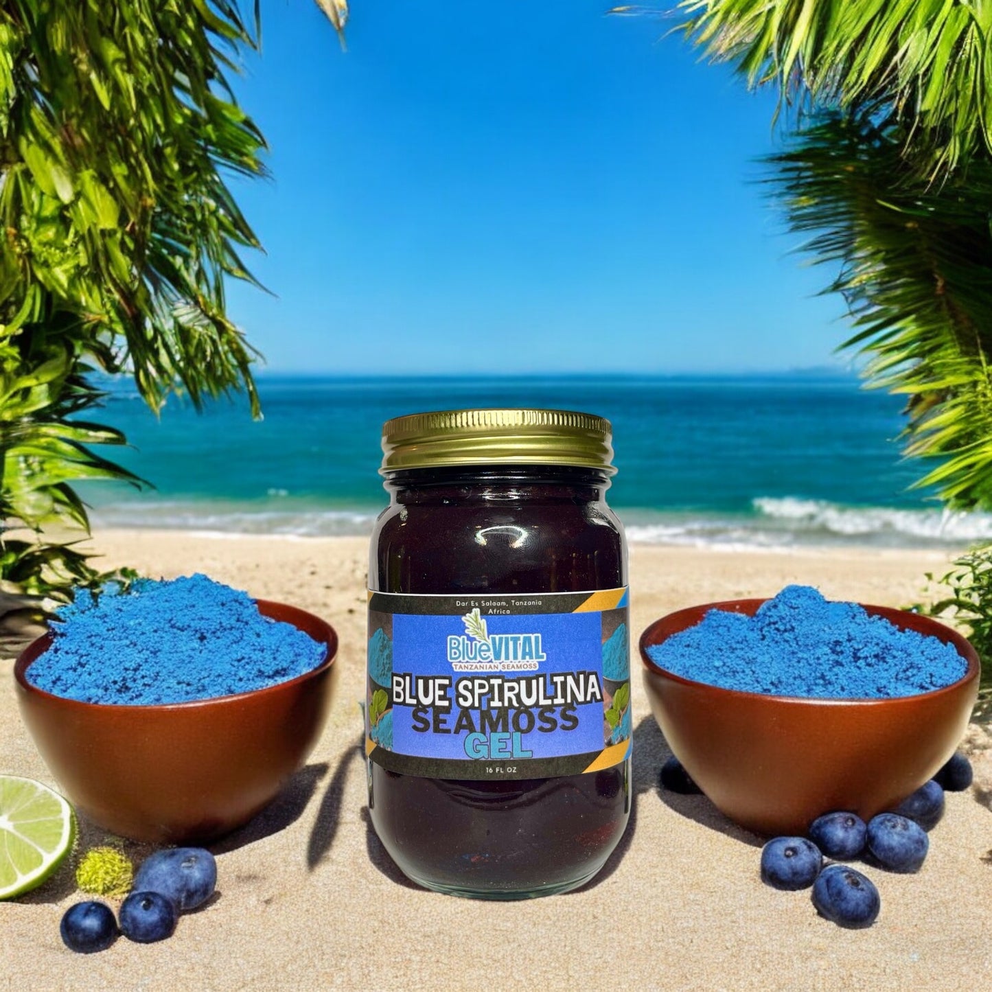 Blue Spirulina Tanzanian Seamoss Gel