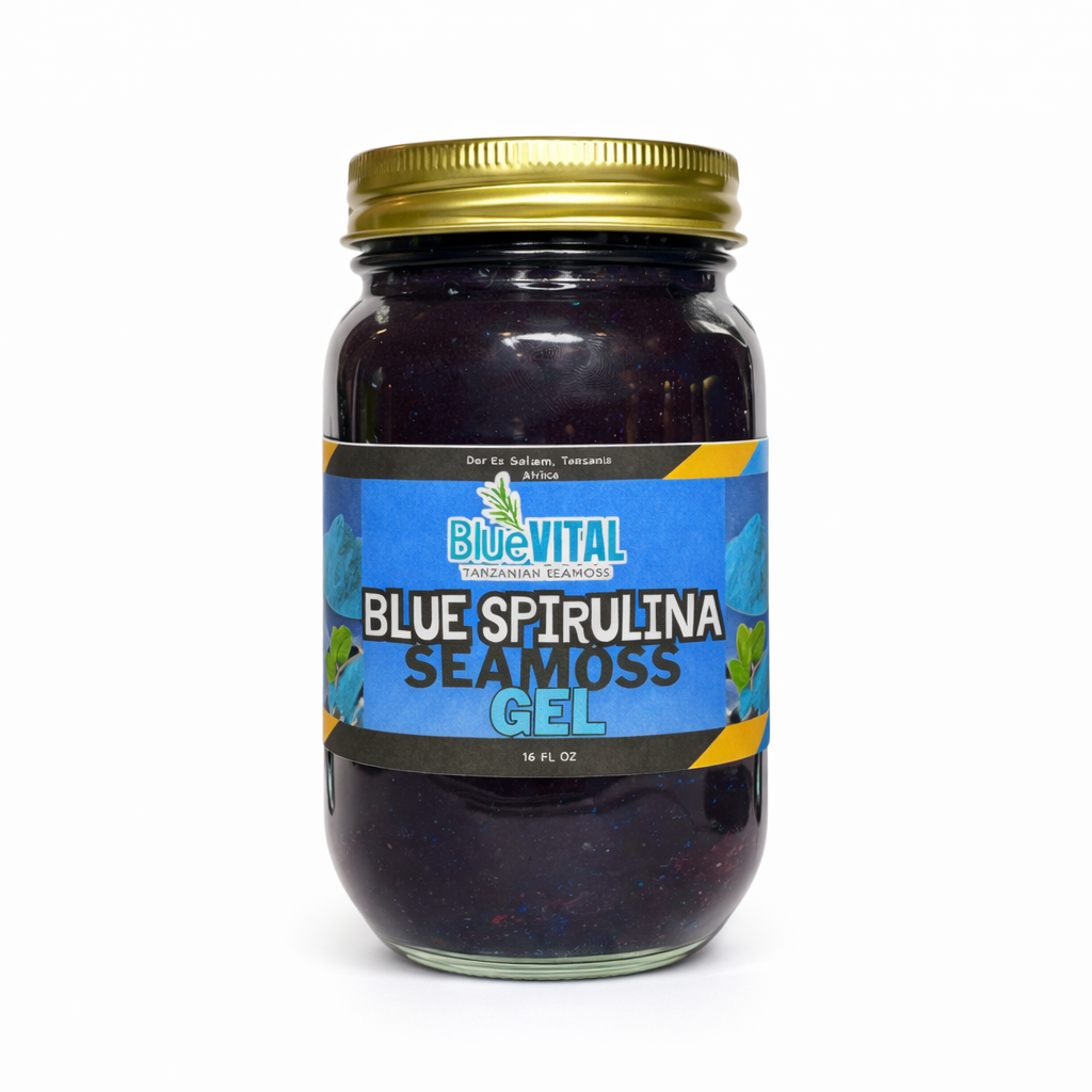 Blue Spirulina Tanzanian Seamoss Gel 💙🌊 – Blue Vital USA