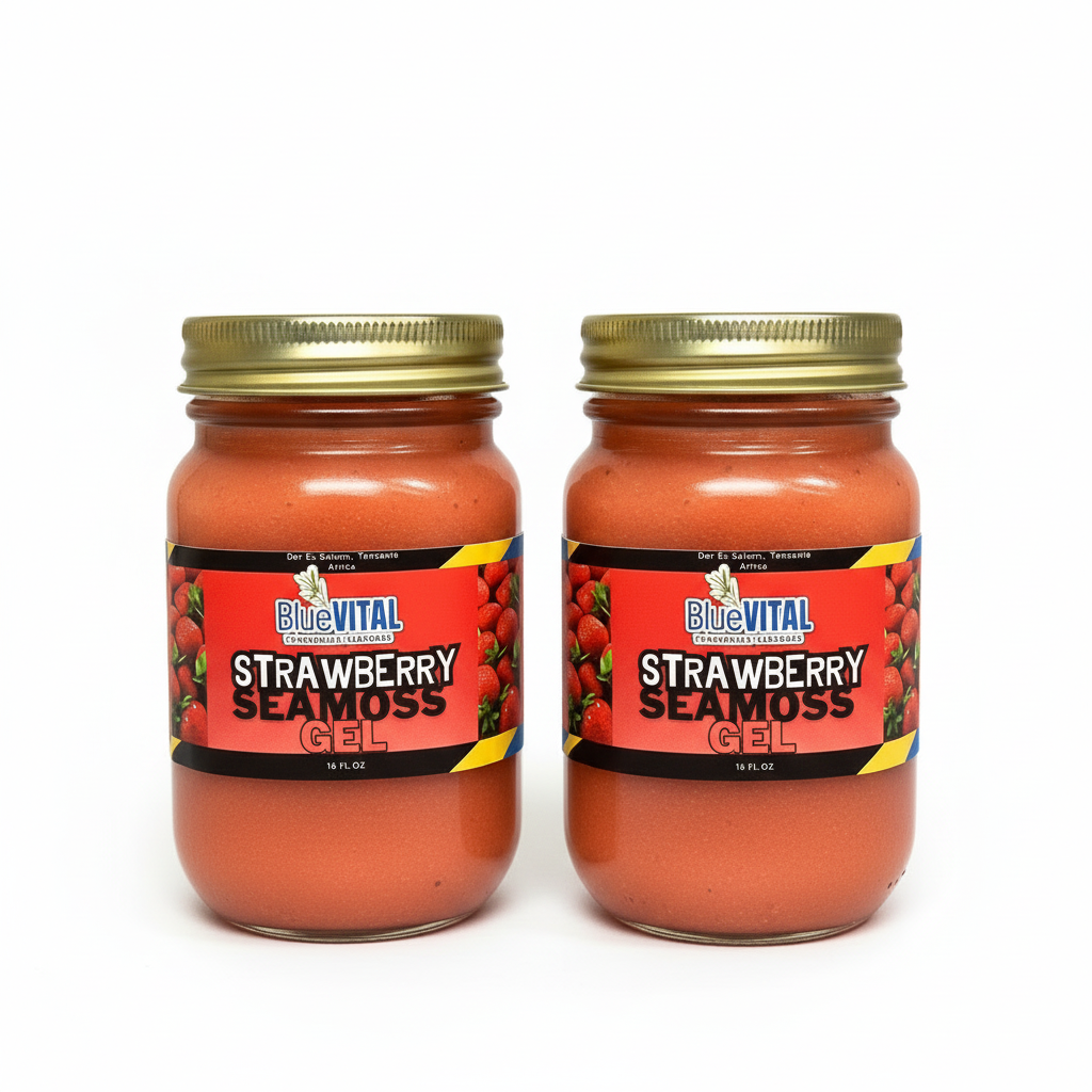 Strawberry Tanzanian Seamoss Gel 🍓🌊 – Blue Vital USA (Tanzanian