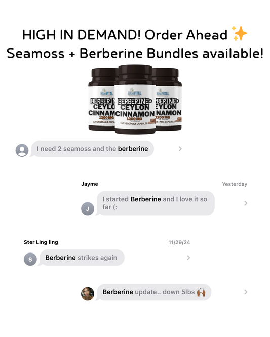 PRE-ORDER: Premium Berberine HCL 1200mg + Ceylon Cinnamon 100mg, 120 count