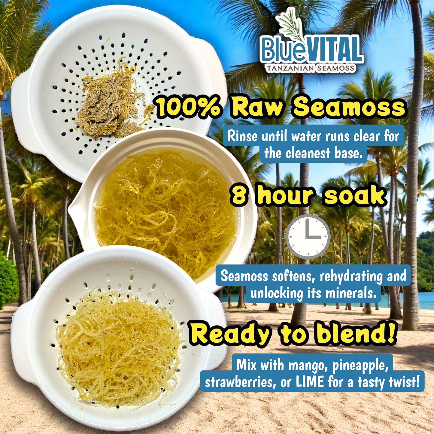 100% Raw Pure Gold Tanzanian Seamoss