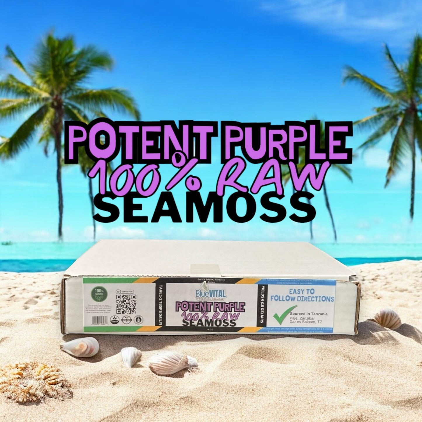 100% Raw Tanzanian Seamoss (Purple)